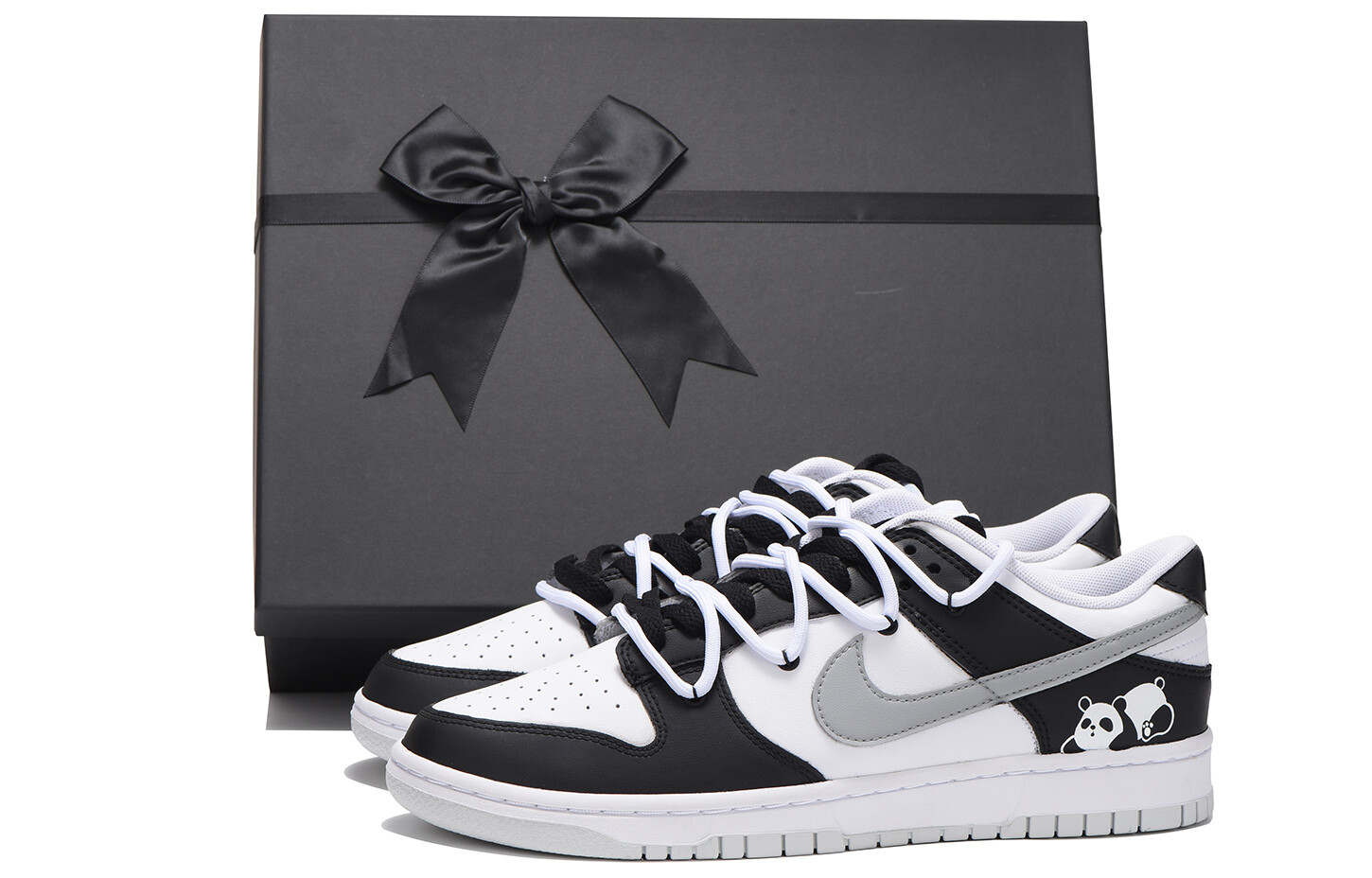 

Кроссовки Nike Dunk Skateboard Shoes Men Low-Top Gray Black