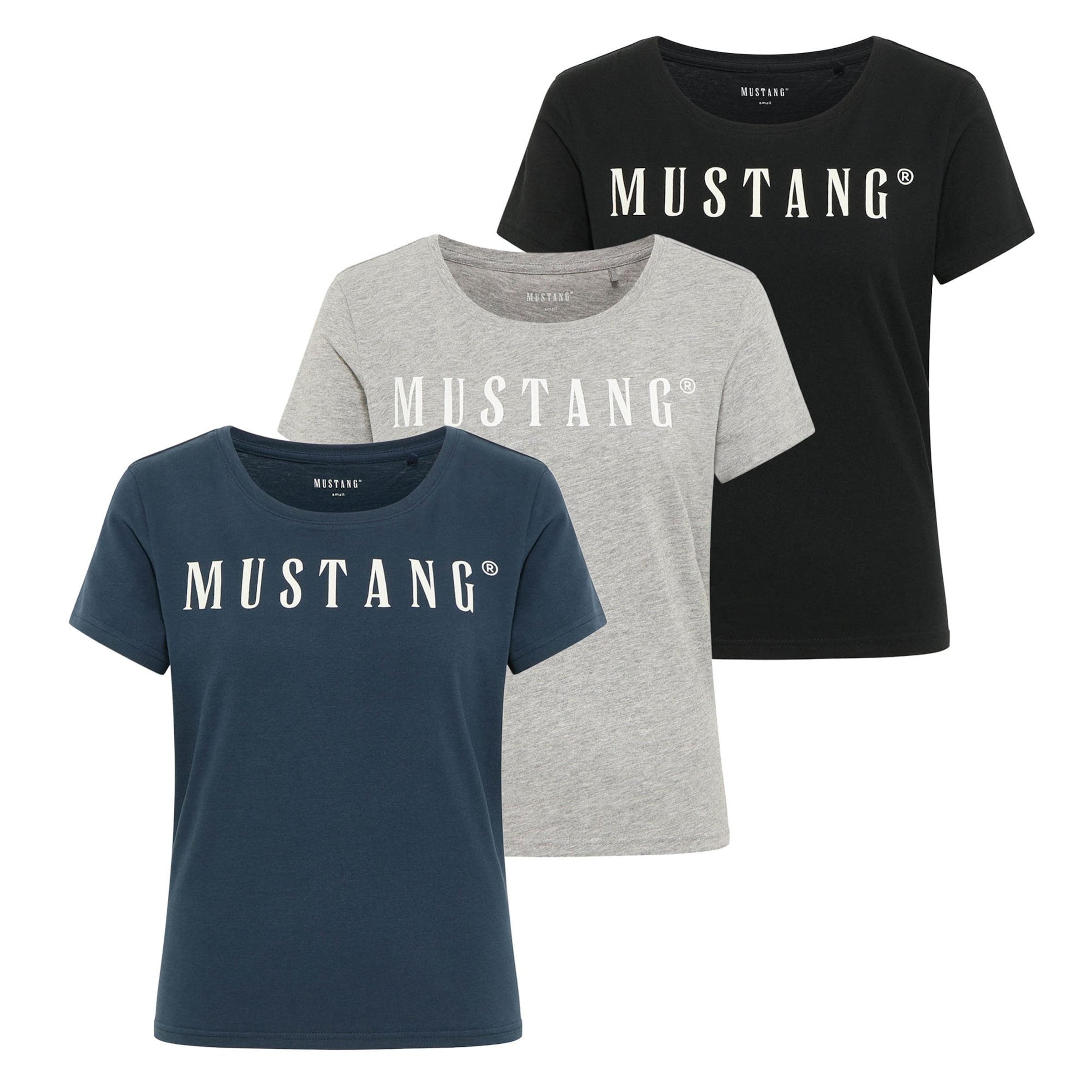 

MUSTANG Футболка в цветах Blue, Grey, Black, Черный, MUSTANG Футболка в цветах Blue, Grey, Black
