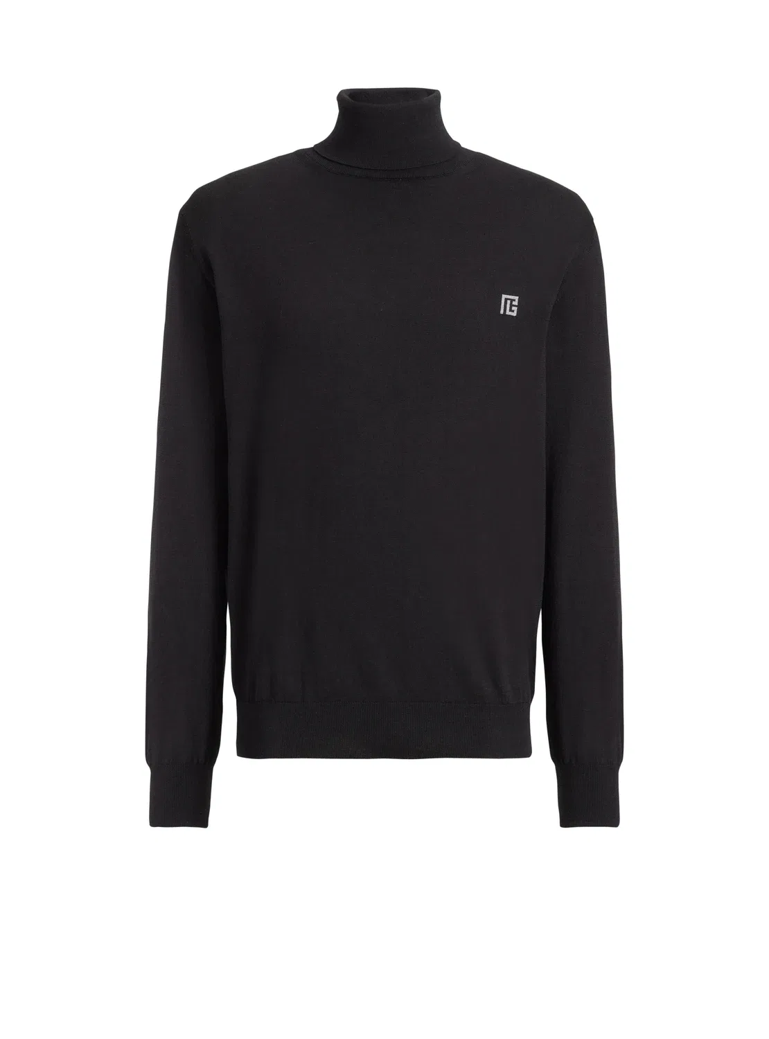 Водолазка PB из хлопка и шелка Balmain, черный