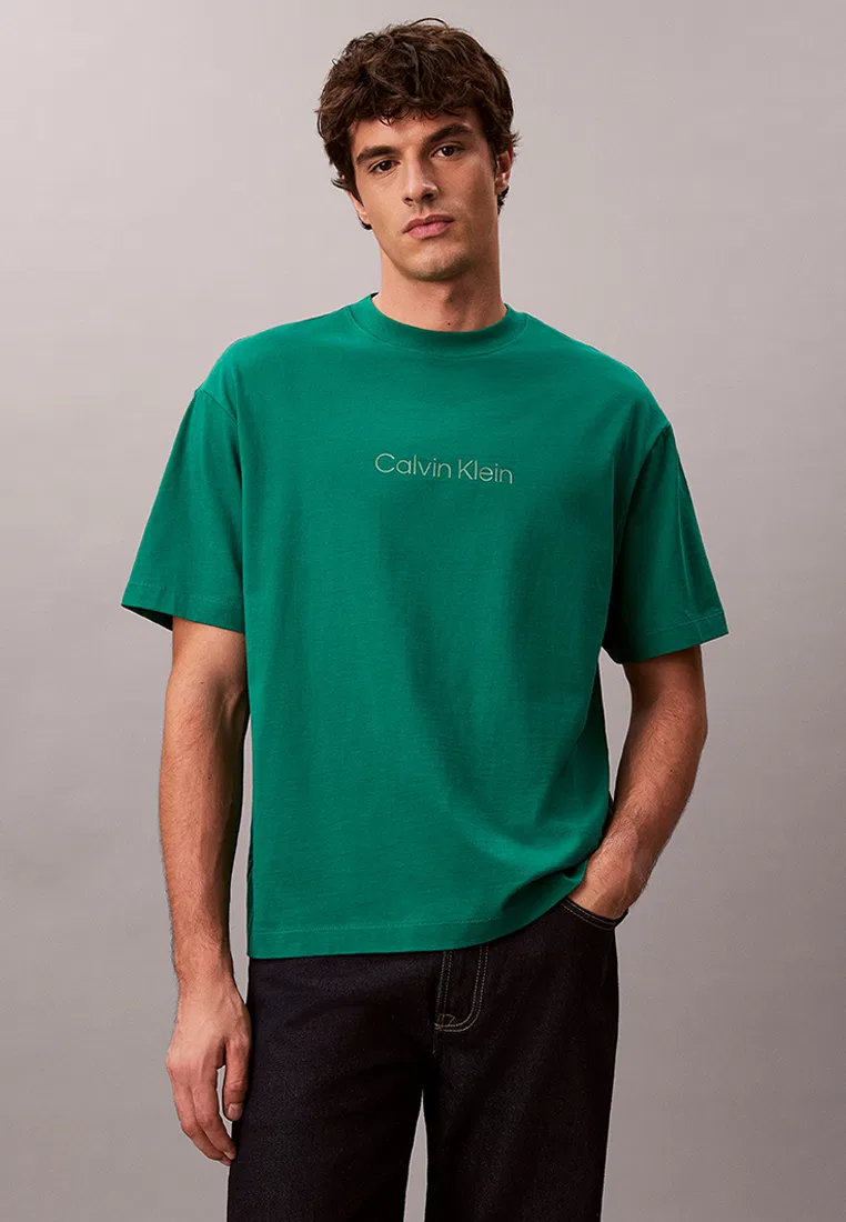 Футболка с круглым вырезом и логотипом, Calvin Klein Jeans