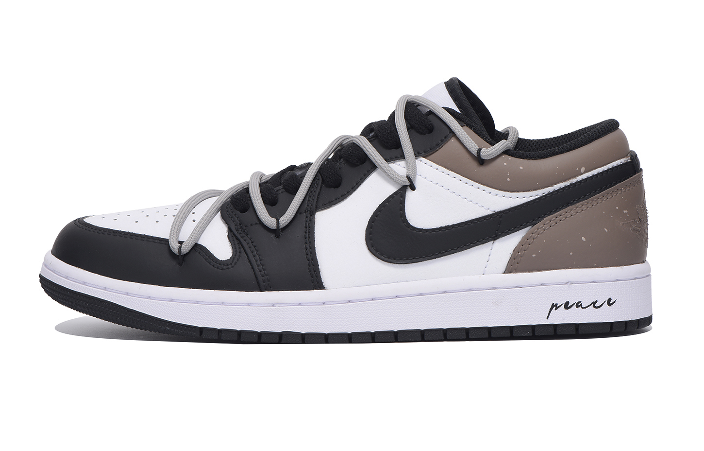 

Jordan Баскетбольные кроссовки Air 1 с антискользящим и износостойким покрытием, низкие, винтажные, мужские, черно-коричневые