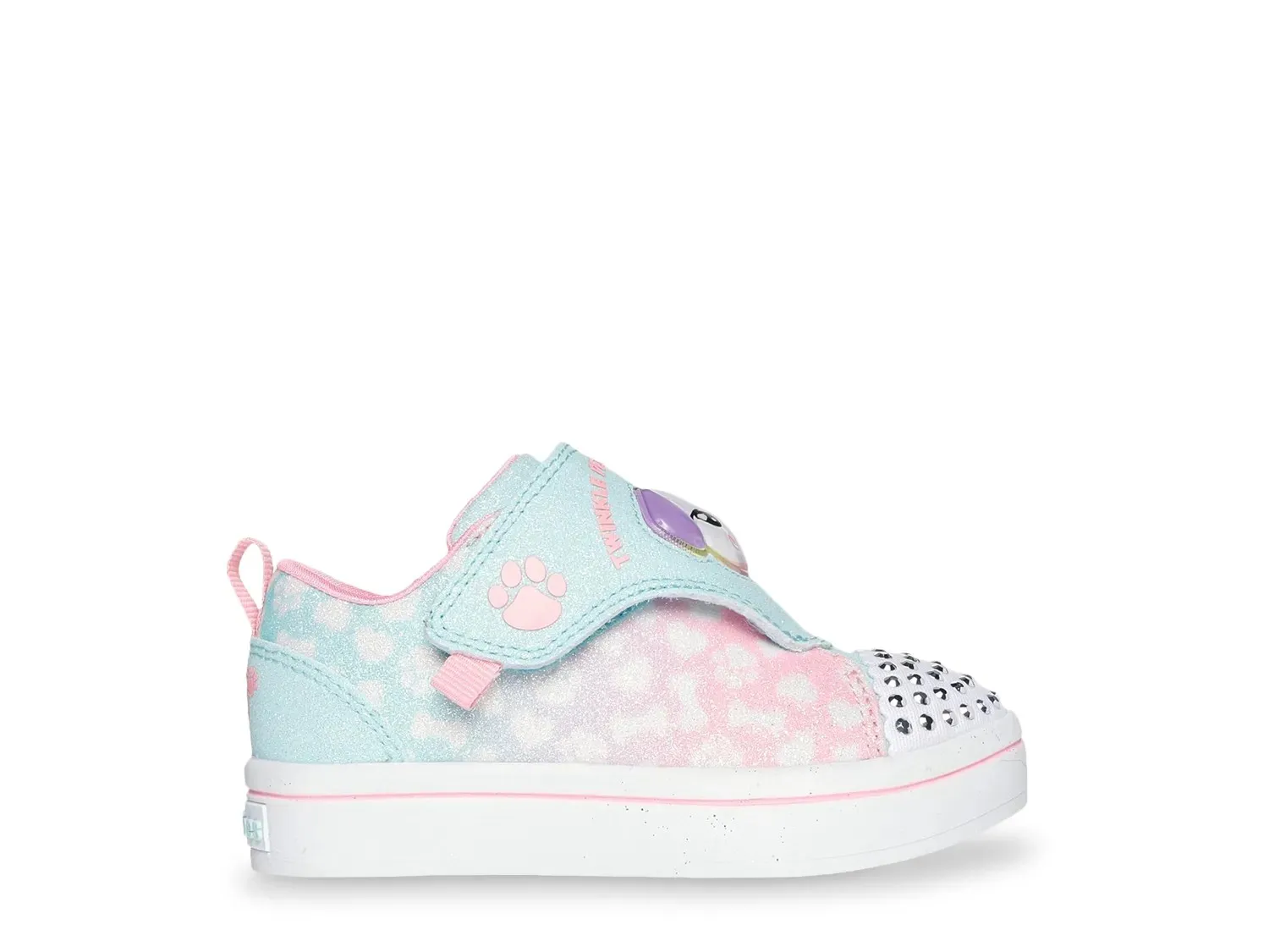 Кроссовки Skechers Twinkle Toes Twi-Lites Twinkle Pets — детские, светло-розовые/мятно-зеленые — фото 3