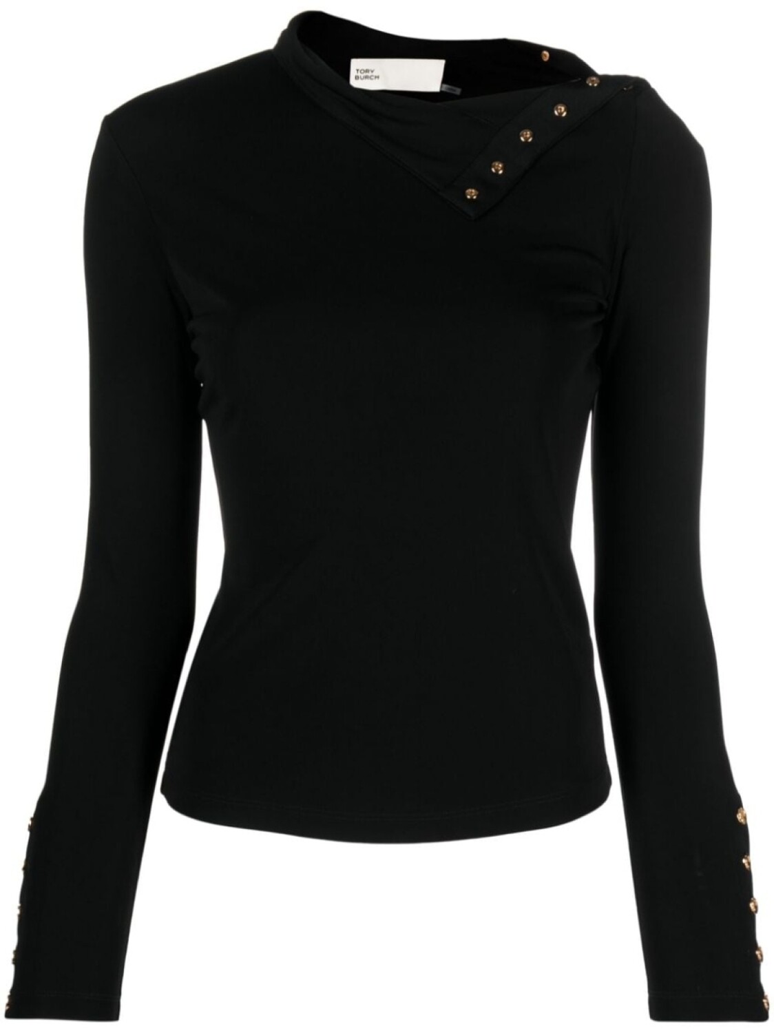 

Tory Burch топ из джерси с высоким воротником, черный