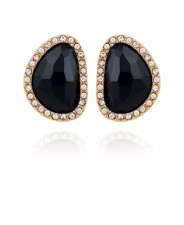 

Женская серьга-гвоздик из гагата T Tahari, gold