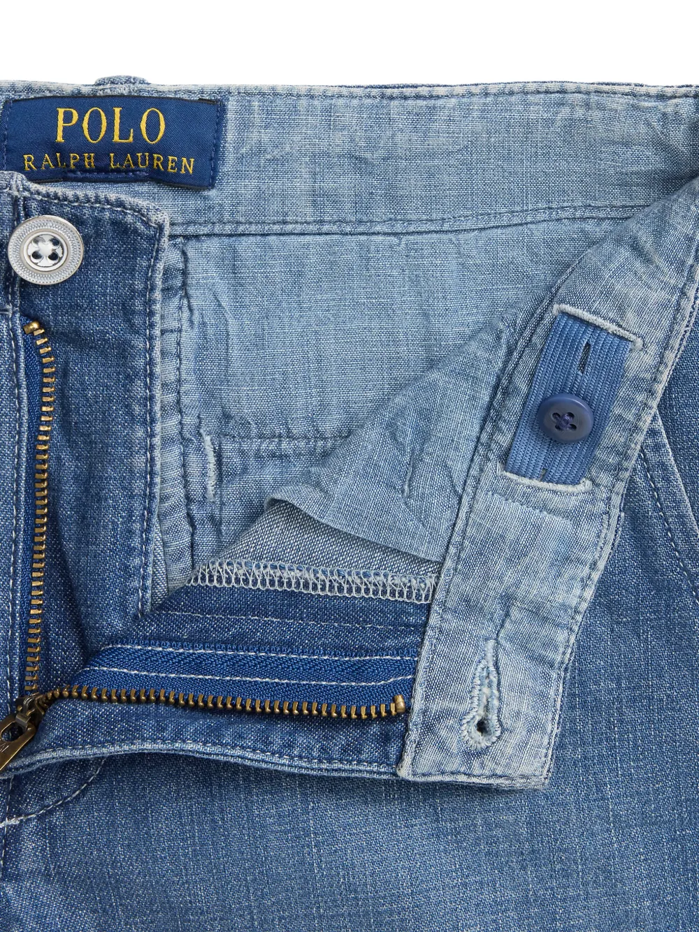 Шорты с вышивкой Polo Ralph Lauren Kids, синий — фото 3