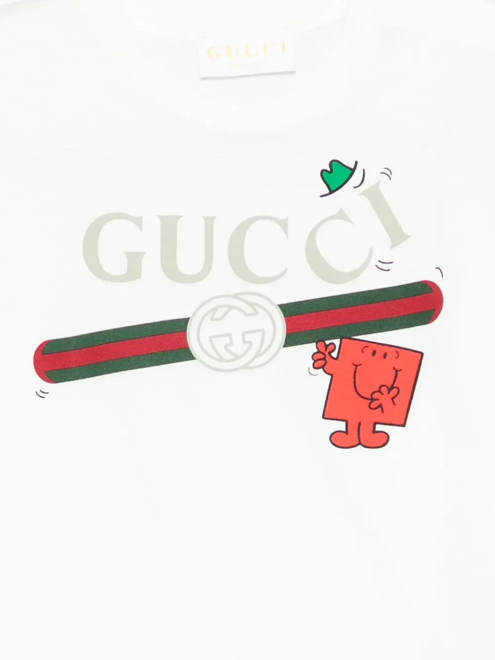 Футболка с логотипом и графическим рисунком Gucci Kids, белый — фото 3