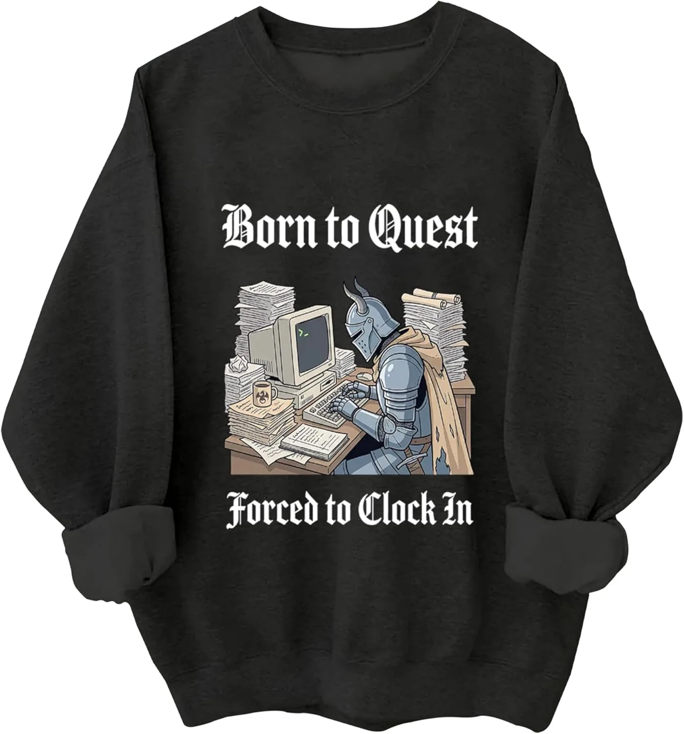 

Толстовка Born To Quest Forced To Clock In Relliot