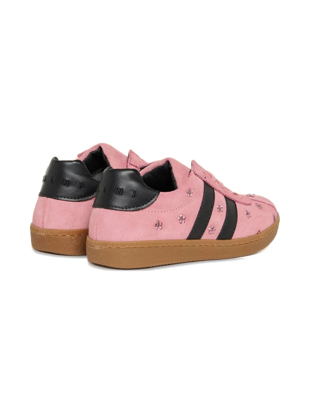 Кроссовки с цветочной аппликацией Marni Kids, розовый — фото 3