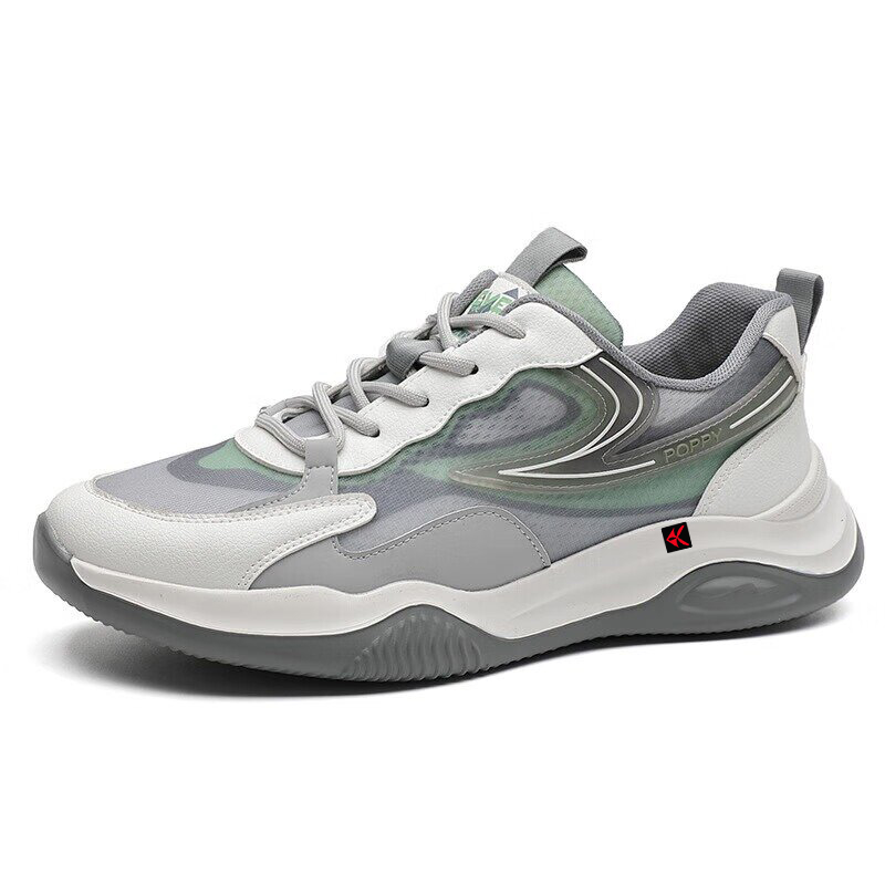 

Низкие повседневные туфли мужские серо-зеленые ZAMST, Gray Green