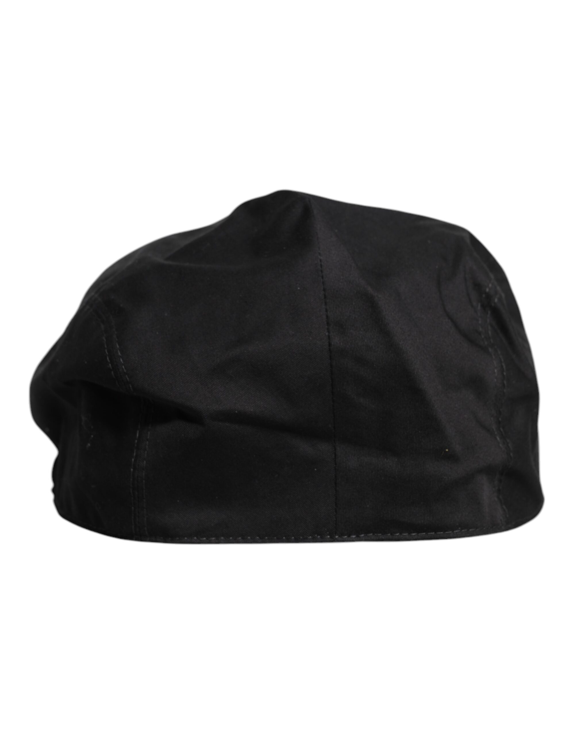 Черная хлопковая шляпа Newsboy Capello Cabbie Hat Dolce & Gabbana — фото 4
