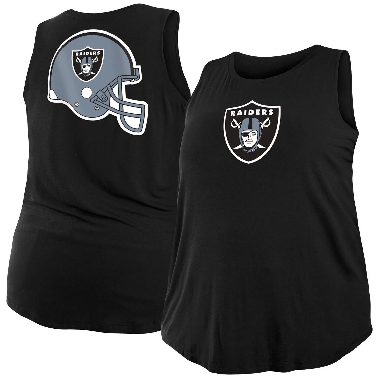 

Женская черная майка больших размеров New Era Las Vegas Raiders New Era, Черный, Женская черная майка больших размеров New Era Las Vegas Raiders New Era