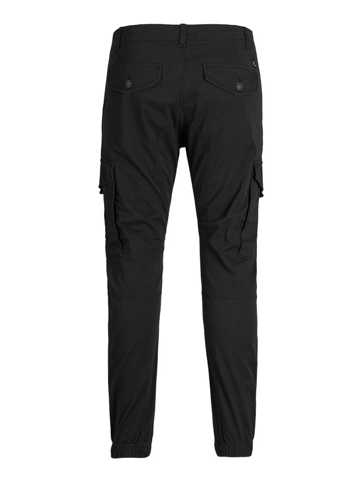 JACK & JONES Junior Брюки-карго "Paul" черного цвета — фото 2