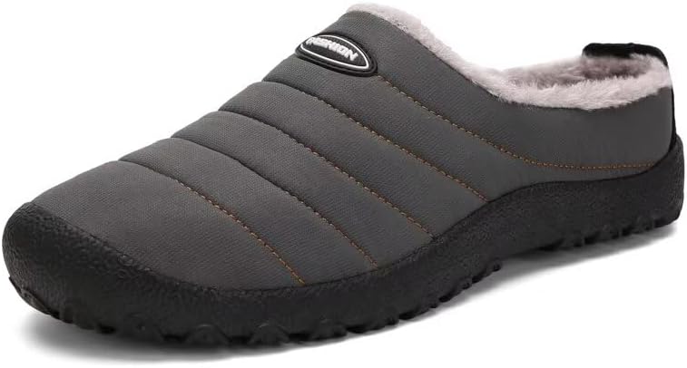 

Мужские женские домашние домашние теплые бархатные зимние тапочки Zonkacen для домашних уличных прогулок, серый