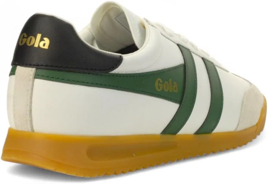 Мужские кожаные кроссовки Gola Torpedo, White Evergreen Black — фото 3