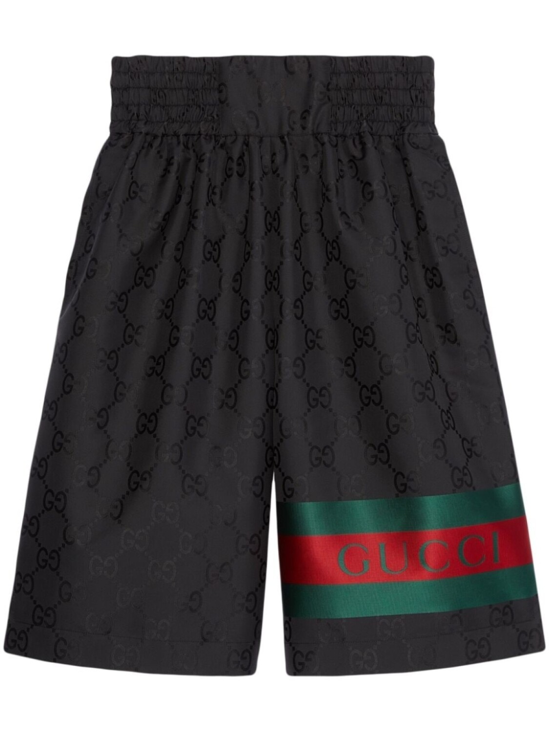 

Жаккардовые шорты оверсайз с логотипом GG Gucci, черный