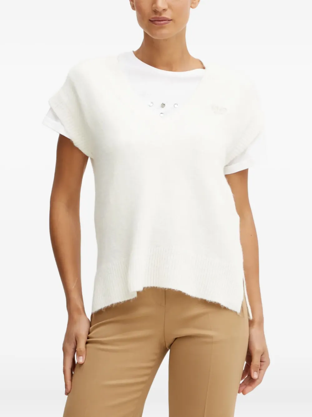 

Жилет с V-образным вырезом Liu Jo, белый