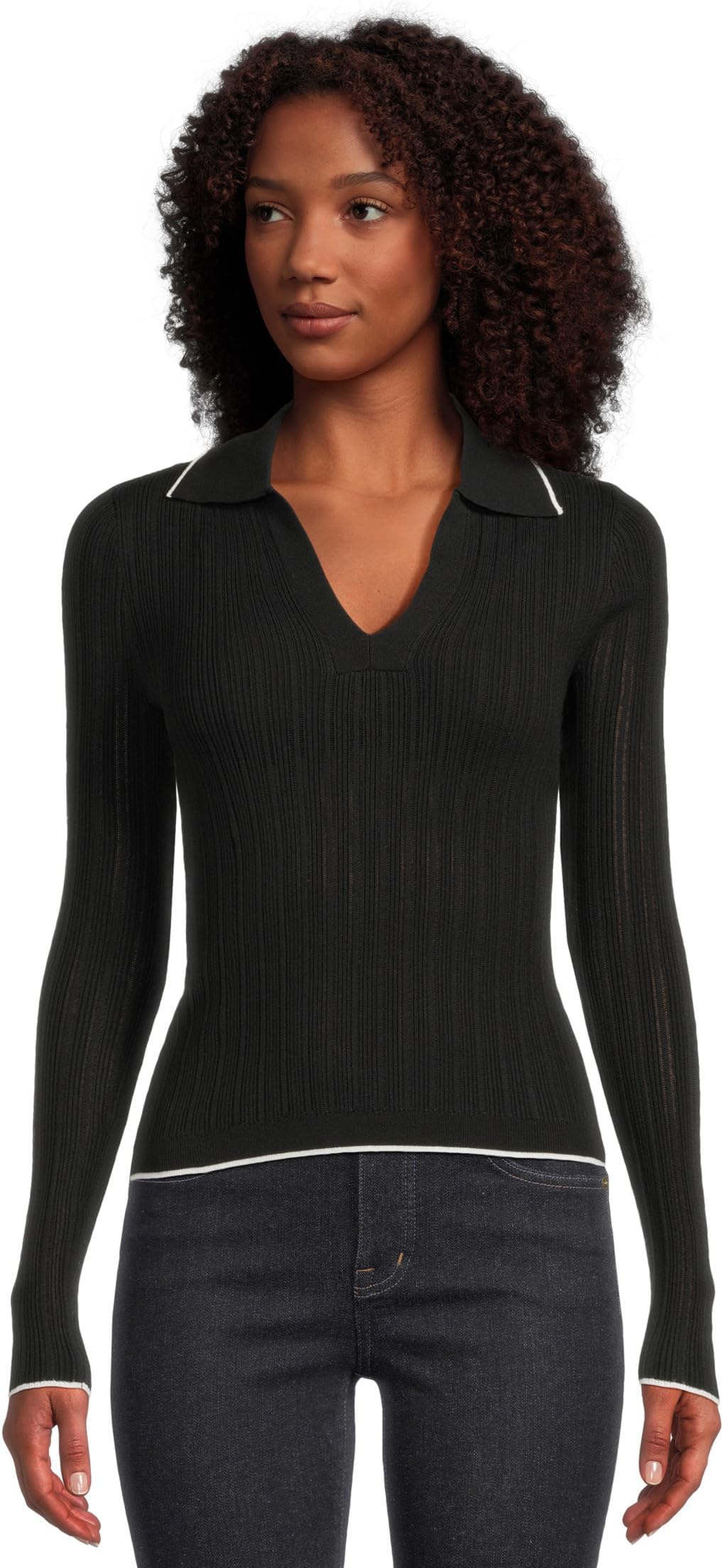 

Поло Madewell Snowy Southwark Long Sleeve Polo, цвет Abyss Combo