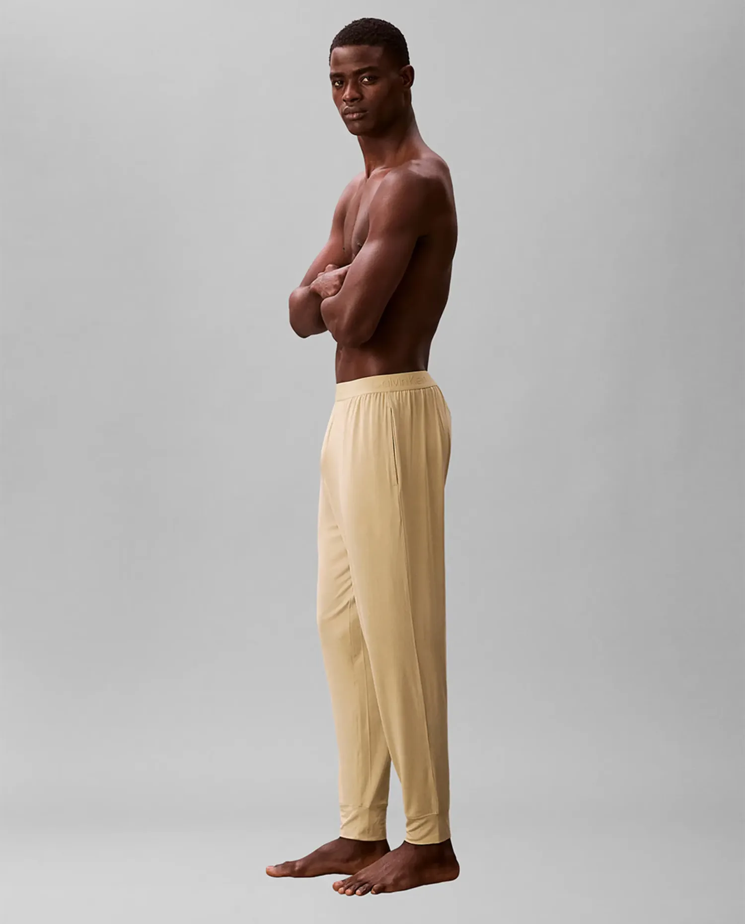 Брюки из модала типа джоггер Calvin Klein, светло-зеленый — фото 4