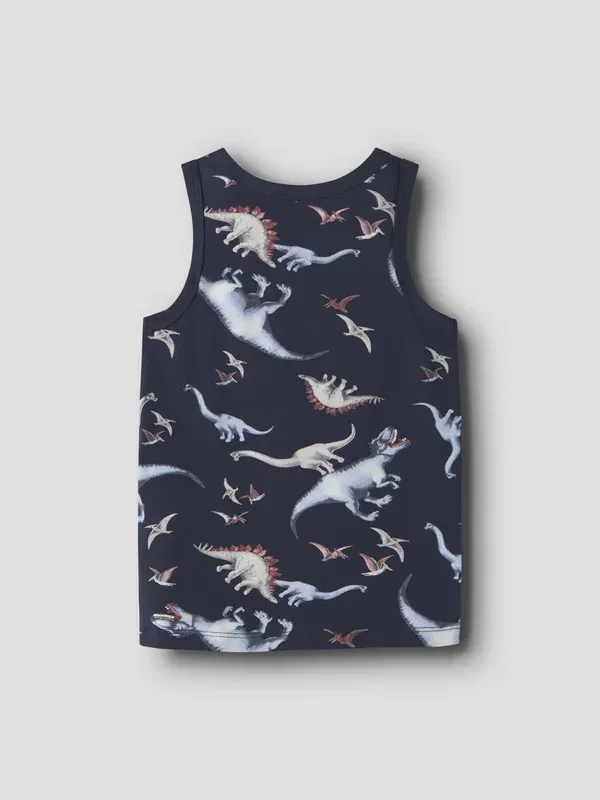 Футболка Nmmtank dino 2 pack undershirt Name It, темно-синий — фото 3