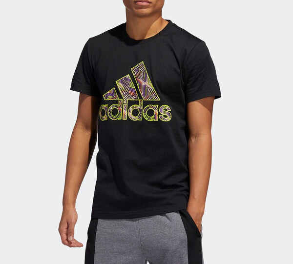 Футболка apac smr bos round-neck sports short-sleeve tee men black Adidas, черный — фото 3