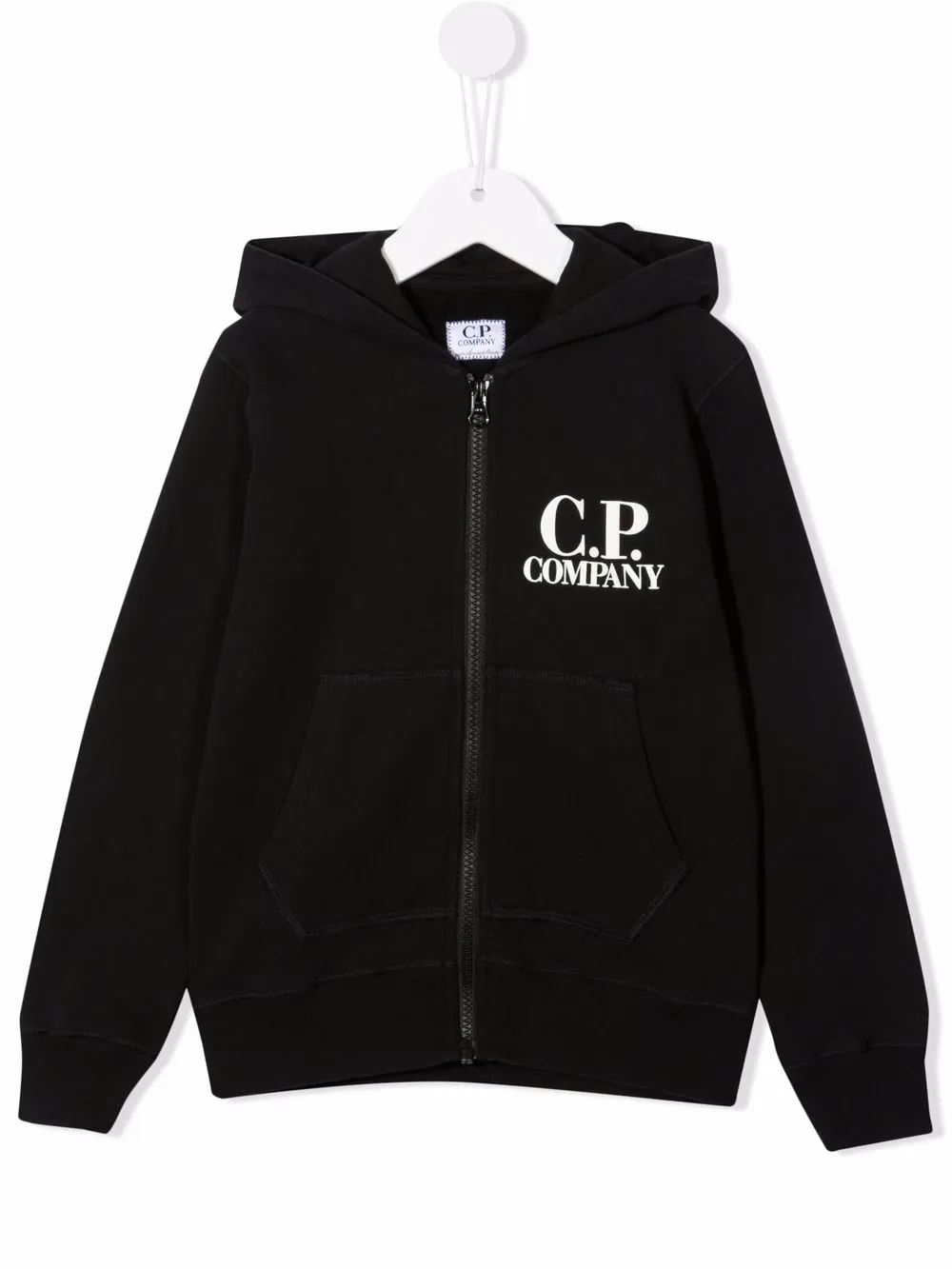 

Худи на молнии с линзами C.P. Company Kids, черный