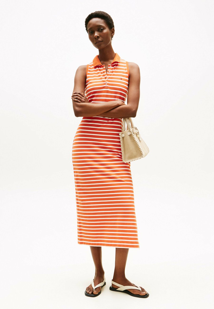 

Платье Tommy Hilfiger MIDI SLIM SLEEVELESS POLO , Classic Breton Orange Ecu/Orange