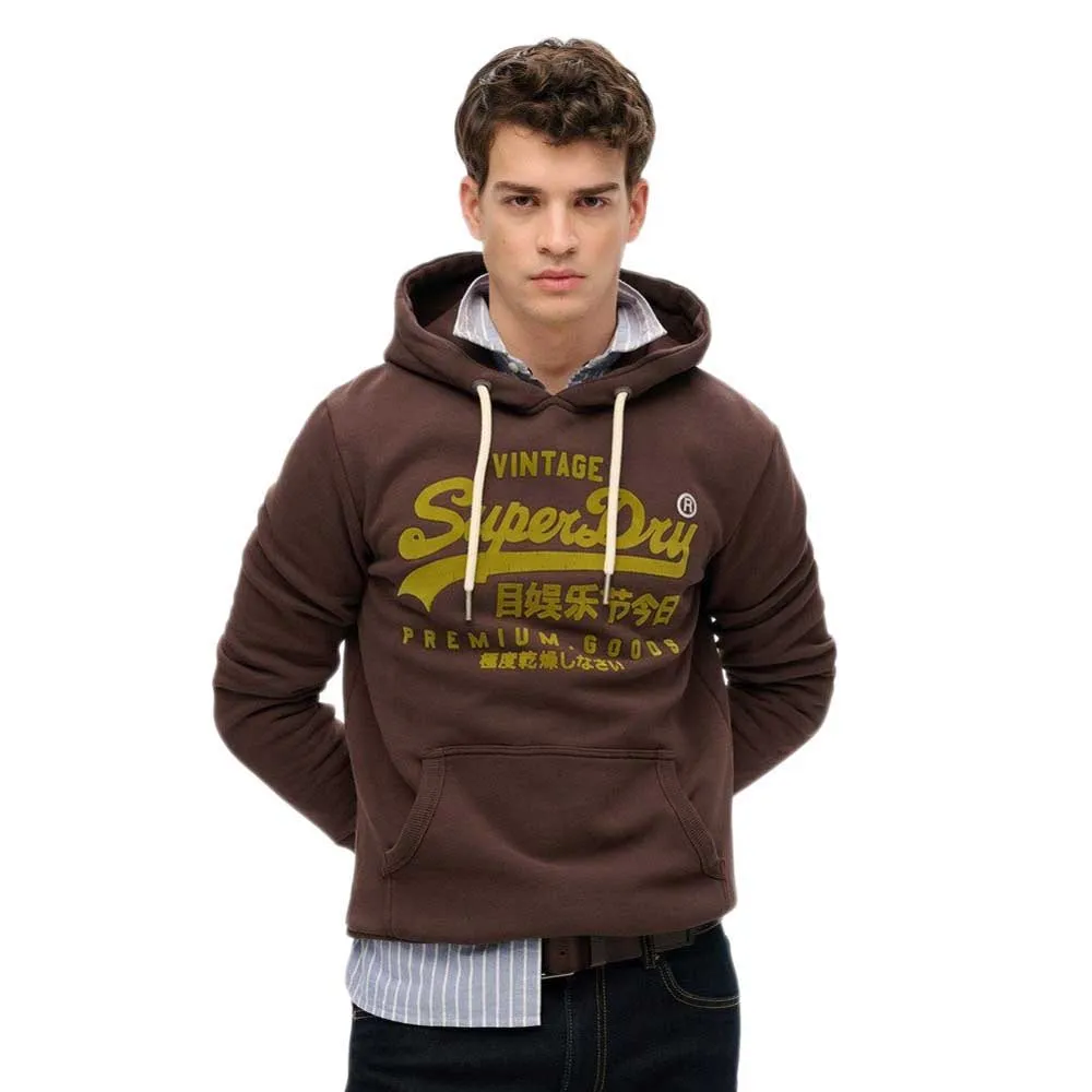 

Худи Superdry VL Tonal Relaxed Fit, коричневый