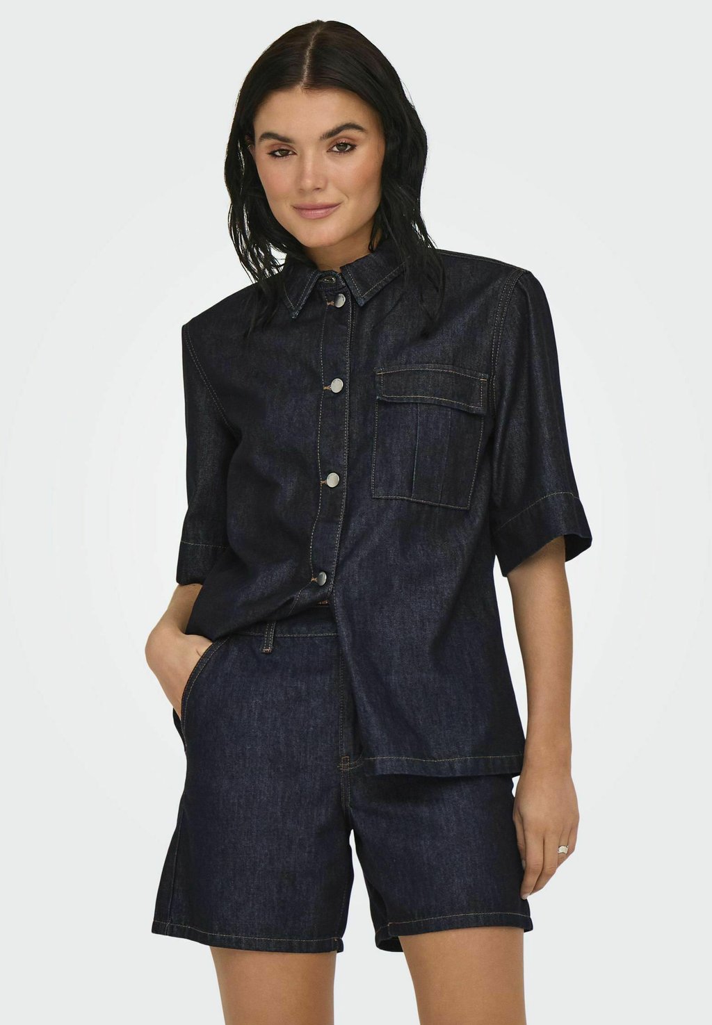 

Блузка на пуговицах JDY, цвет Dark Blue Denim