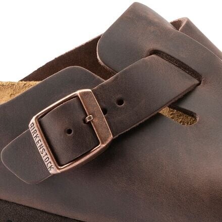 Женские сабо Birkenstock Boston кожаные с мягкой стелькой, коричневый — фото 3