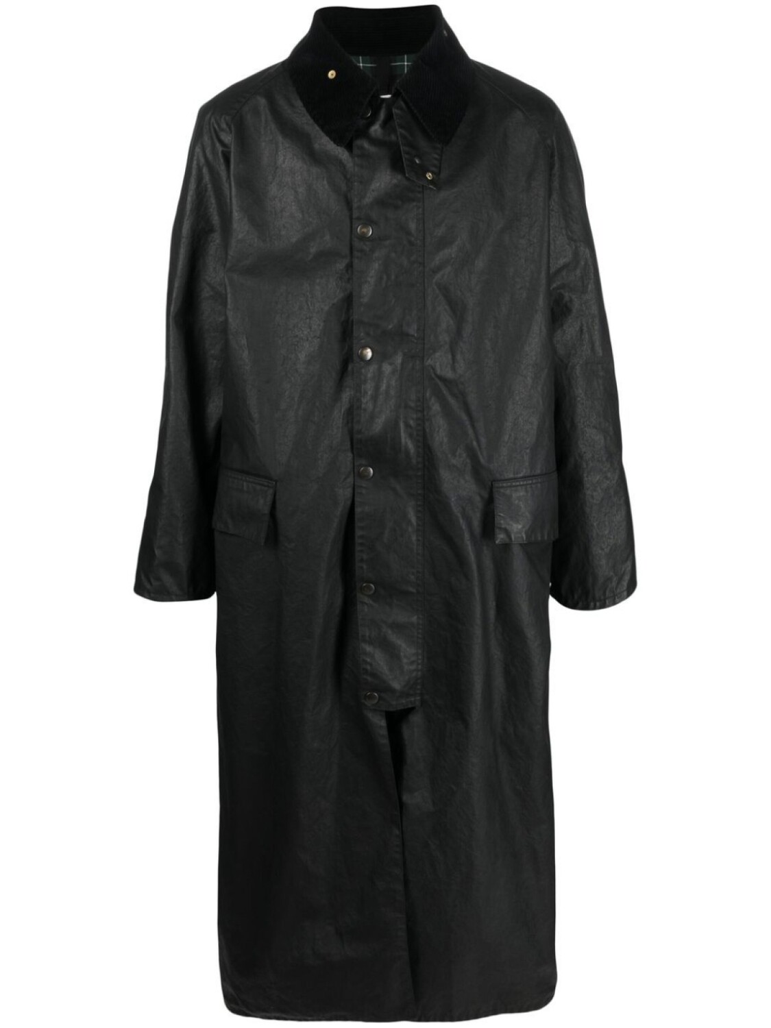 

Вощеный тренч с поясом Maison Margiela, черный