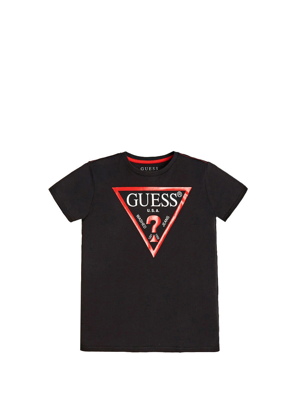 

Черная детская футболка Guess