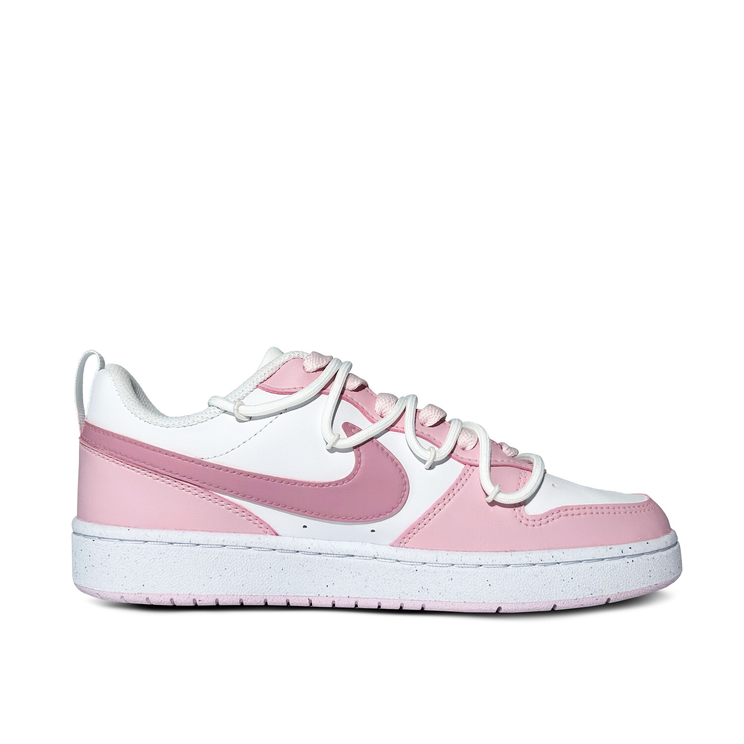 

Кроссовки Nike Court Borough Skateboarding Shoes Women's Low-top White/pink, цвет Eternal love
