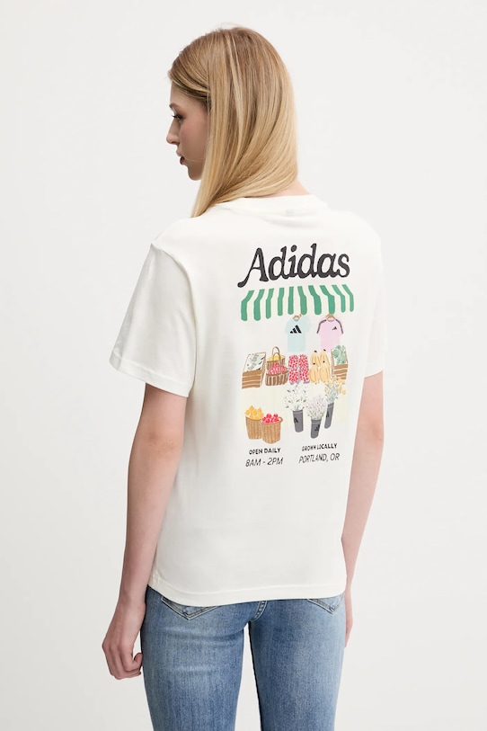 

Футболка хлопковая FARMMKT Adidas, бежевый