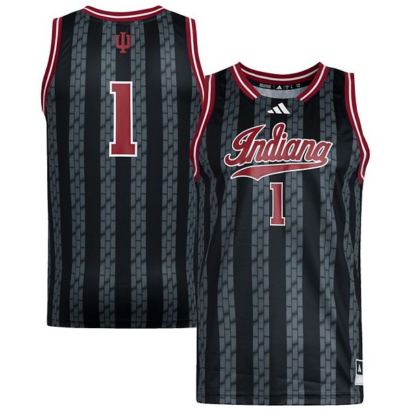 Мужская реплика свитшота Indiana Hoosiers #1 черный Adidas — фото 2