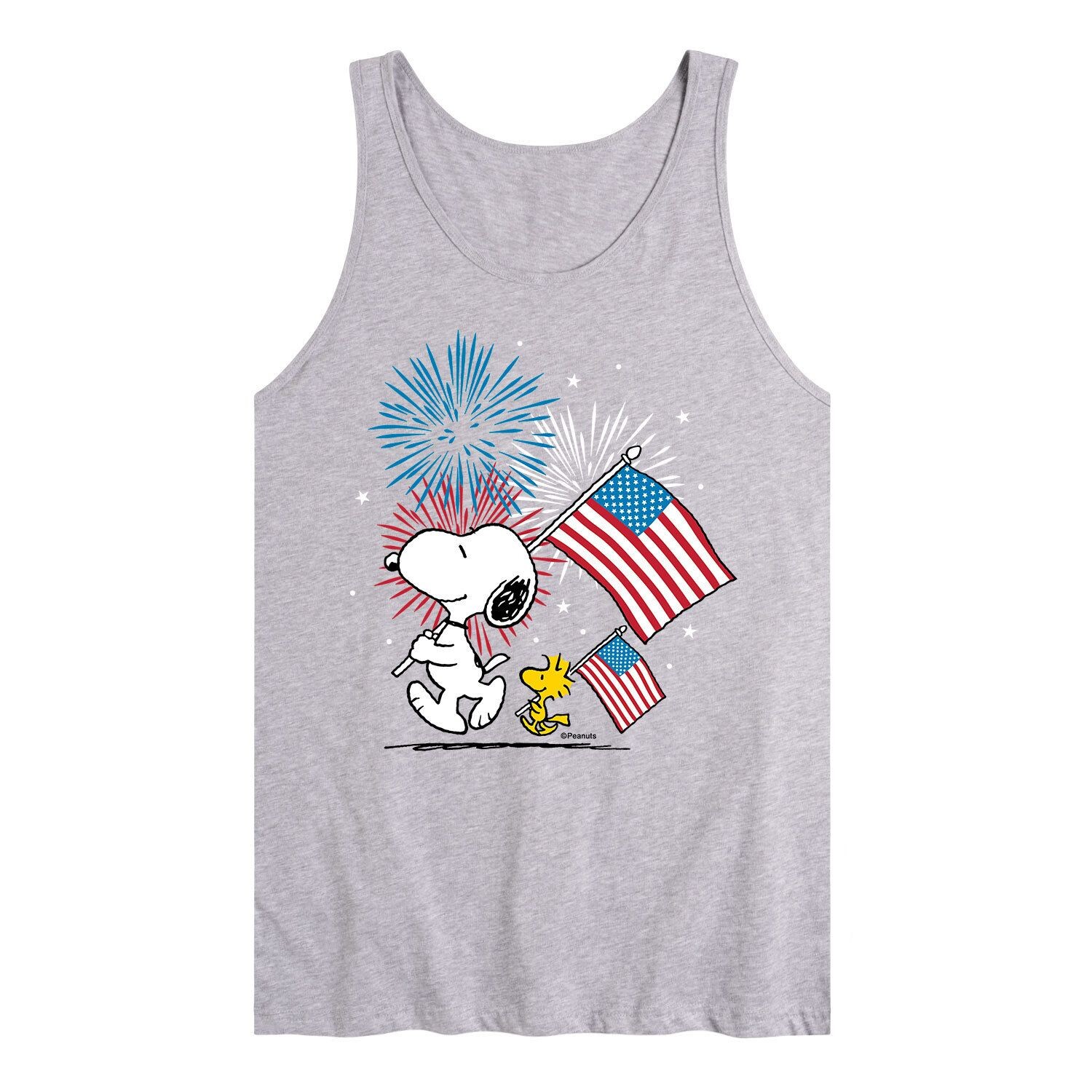 

Мужская майка Peanuts Snoopy Woodstock Fireworks Licensed Character