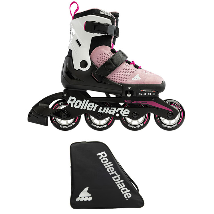 

RollerBlade Детские роликовые коньки с регулируемым размером, розовые/белые, размер M (33-36.5 см)