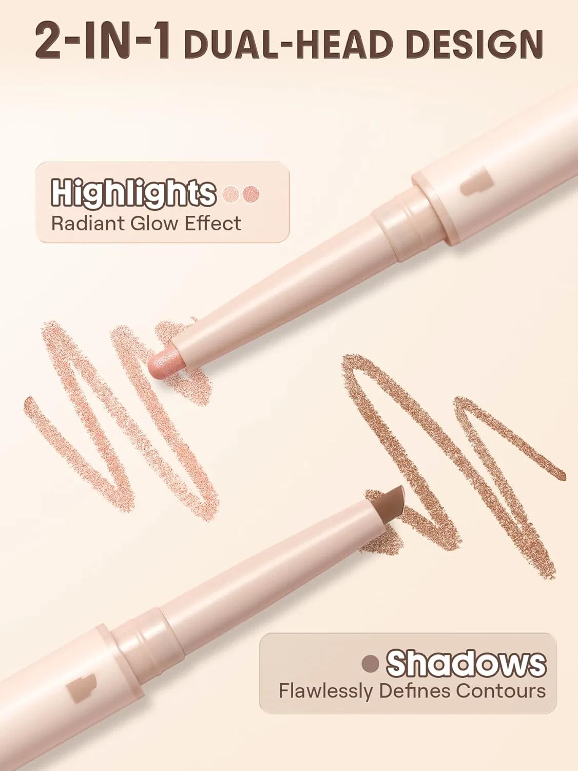 Карандаш для макияжа глаз «Lumi-Eye Aegyo-Sal Pen Duo» от SHEGLAM Sheglam, Cookie Dough — фото 3