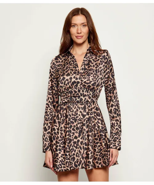 

Атласное платье Concetta Guess Jeans, коричневый