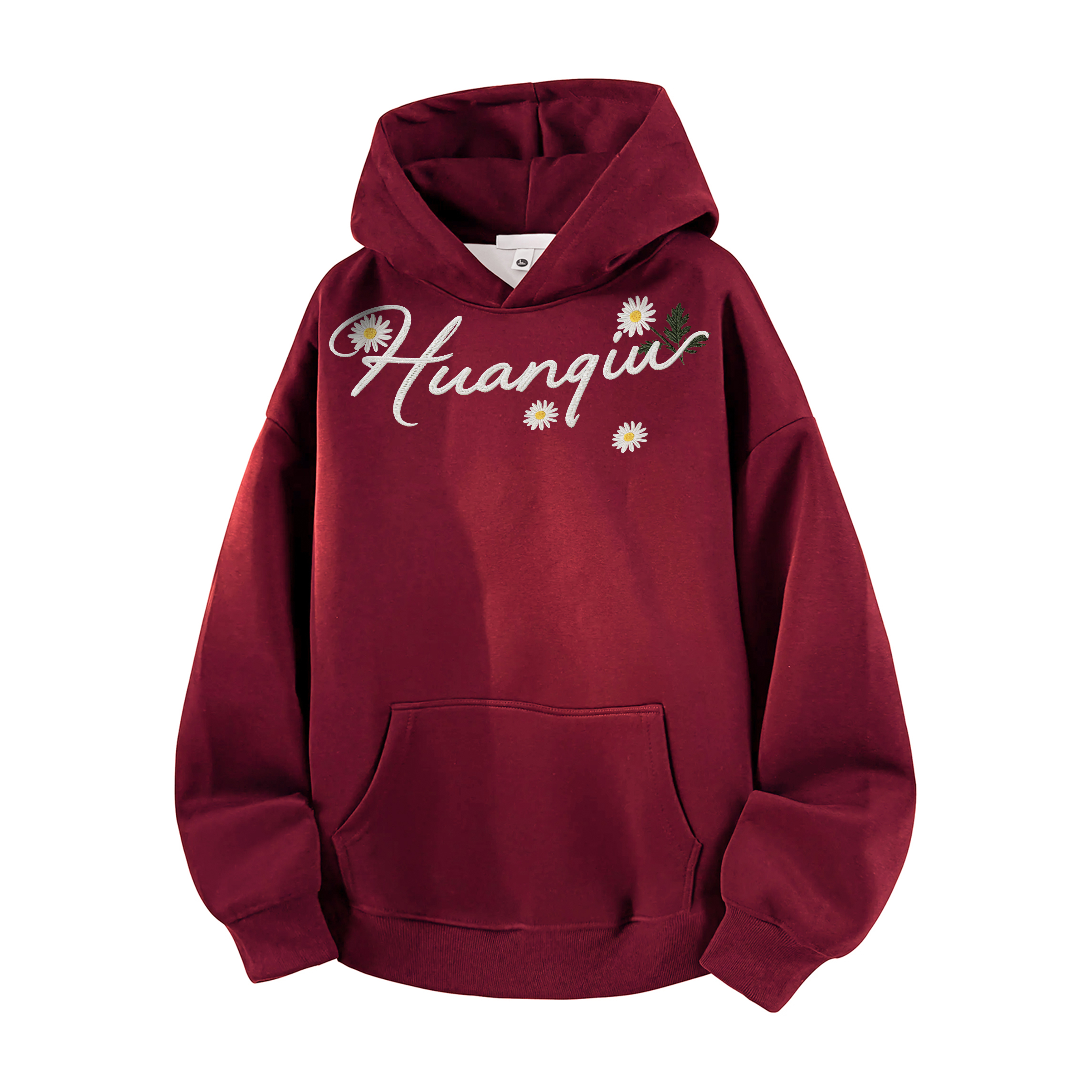 

Толстовка Unisex Hooded Moderate Heavyweight HUANQIU, burgundy