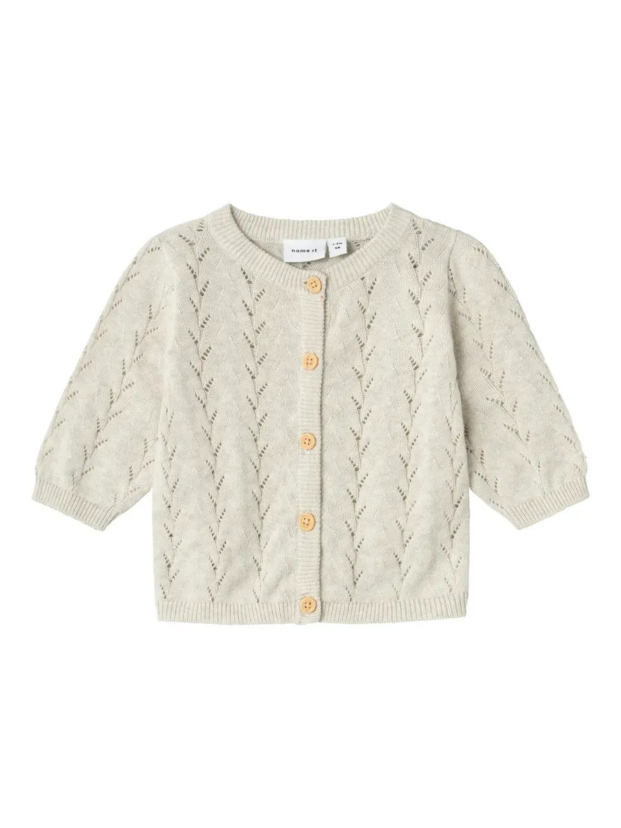 

Кардиган Name It "NMFBANNI LS KNIT CARD NOOS", светло-зеленый