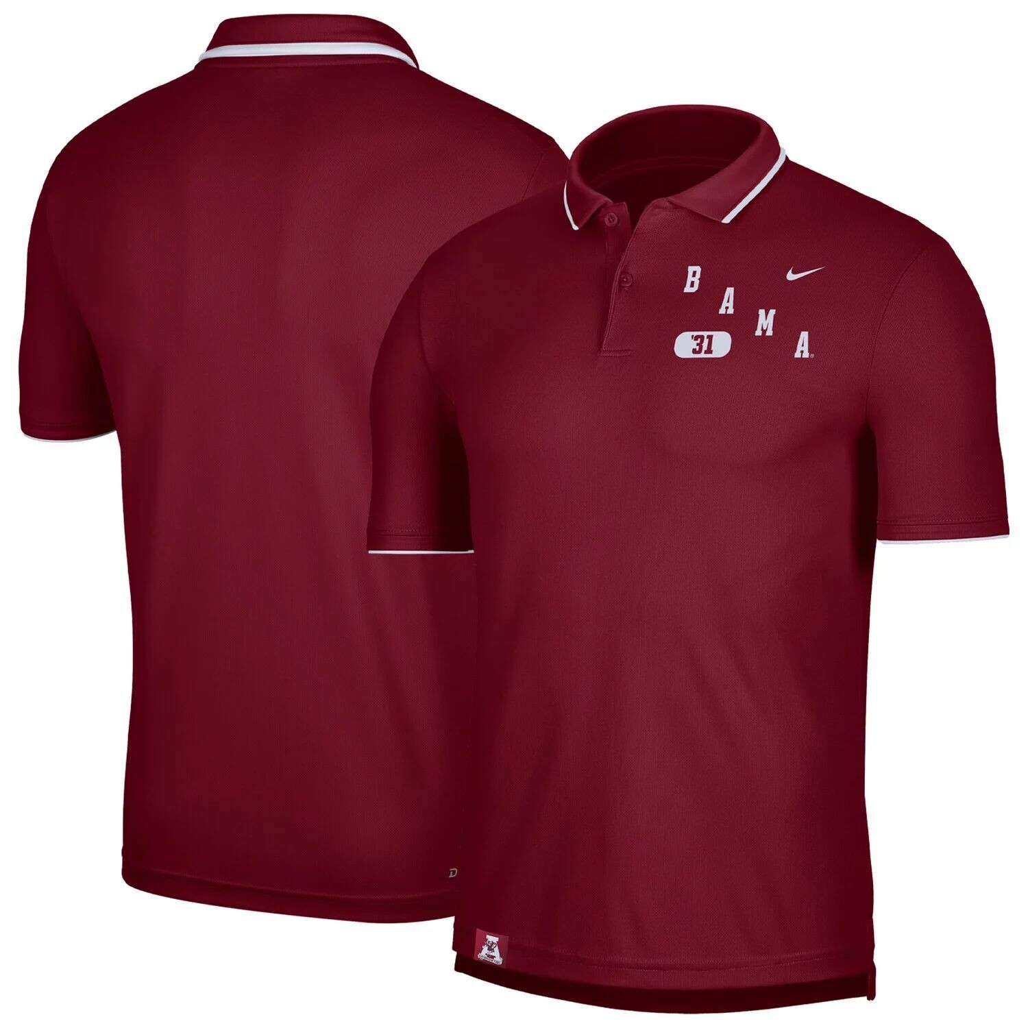 

Мужское поло с надписью Crimson Alabama Crimson Tide Performance Nike