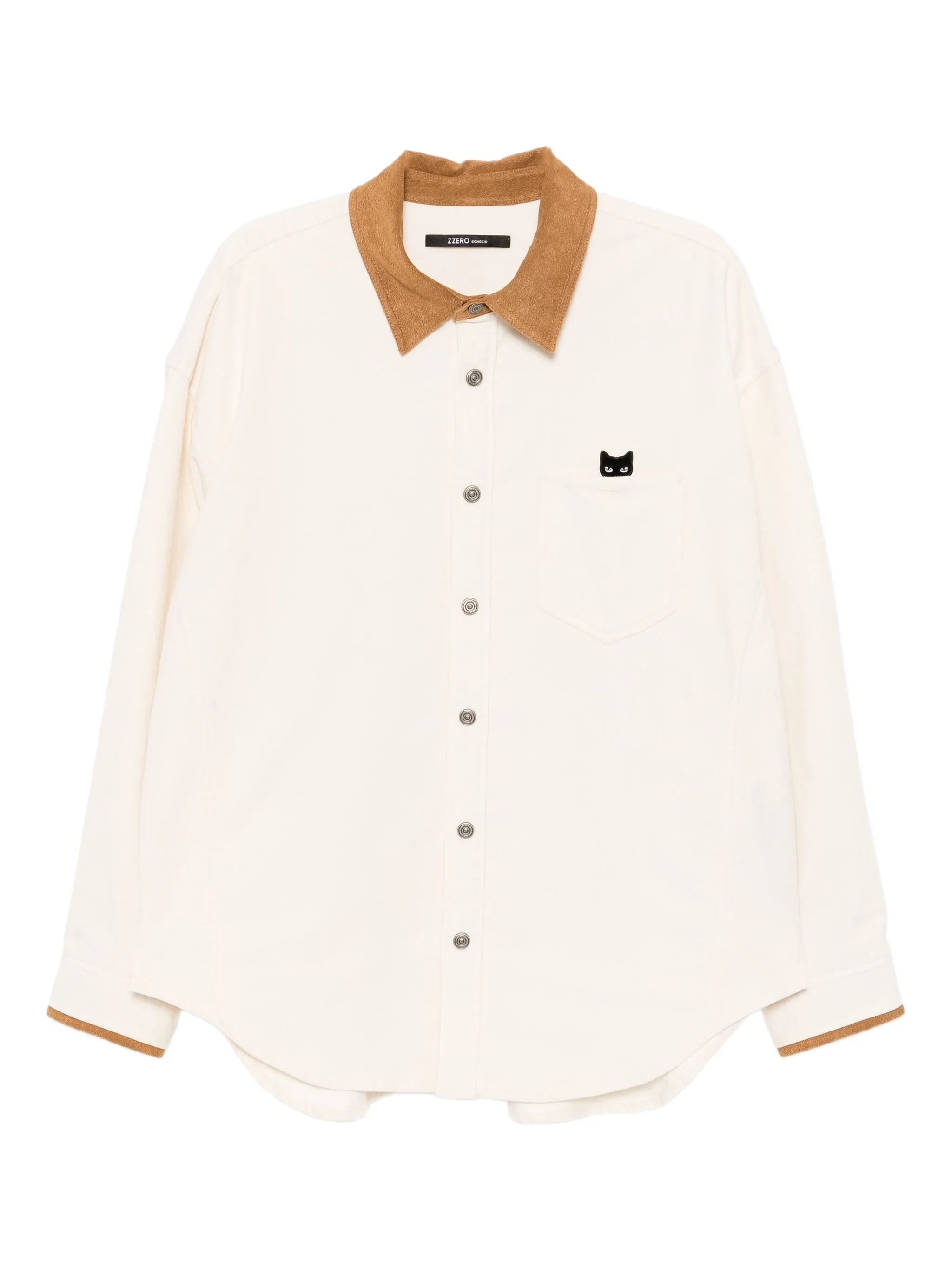 

Вельветовая куртка-рубашка с вышивкой Songzio, кремовый