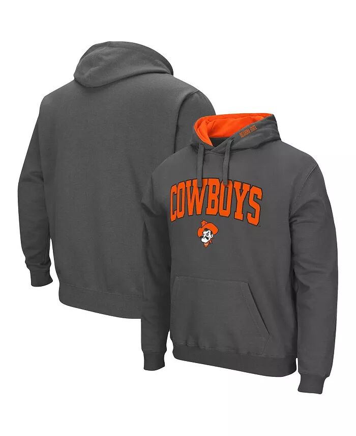 

Мужская толстовка с капюшоном Oklahoma State Cowboys Arch & Logo 3.0 Colosseum, серый