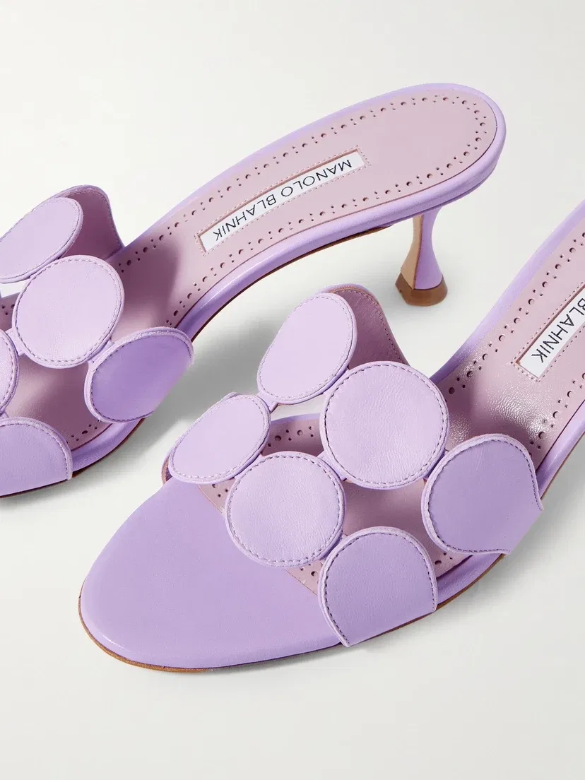 Туфли-мюли Haribalmu 50 из кожи Manolo Blahnik, фиолетовый — фото 4