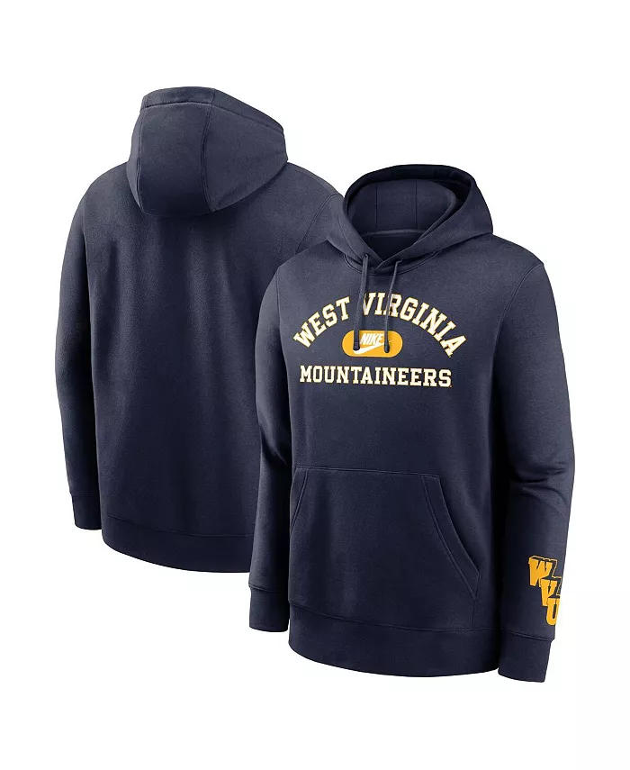 

Мужская синяя толстовка с капюшоном West Virginia Mountaineers Legacy Foundational Two-Hit Club Performance Pullover Hoodie Nike