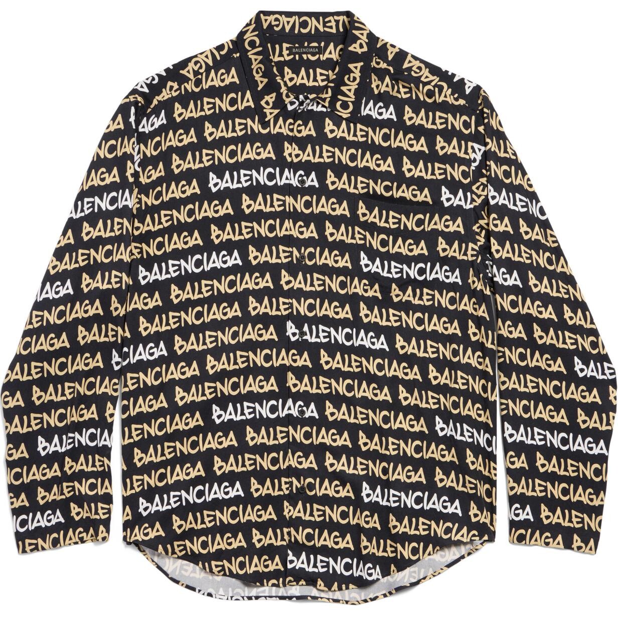 

Рубашка унисекс черная Balenciaga, черный