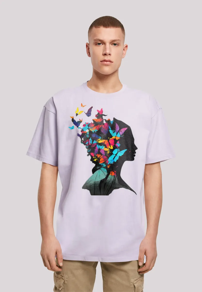 

F4NT4STIC Футболка "Футболка OVERSIZE с силуэтом бабочки", принт, цвет Lilac