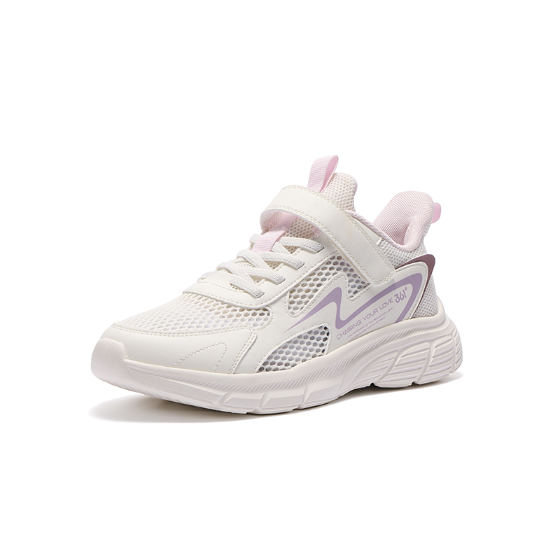 361°KIDS Скользостойкие, износостойкие, дышащие детские низкие кроссовки White Purple Pink Kids' — фото 4