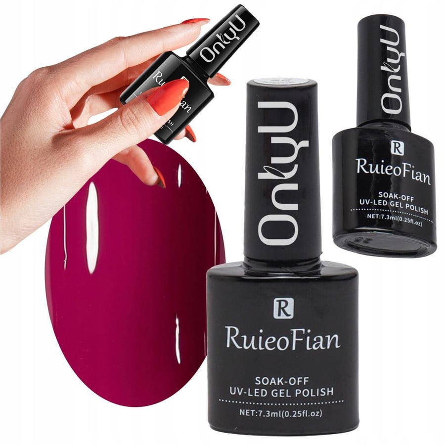 

PLUM HYBRID NAIL POLISH WITH GLOSS UV POLISH PLUM/L009 OnlyU