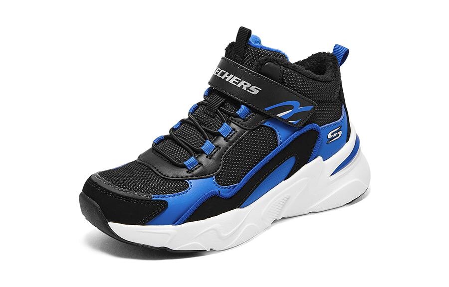 Кроссовки Skechers Kids Lifestyle Shoes GS High-top Black/Blue — фото 3